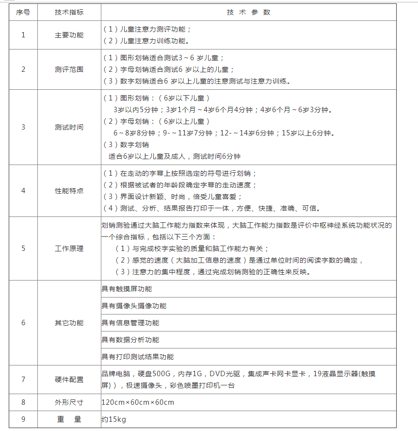 epx-1b兒童注意力測試儀